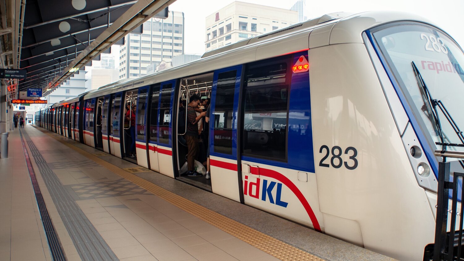 Kuala Lumpur Guide - Rapid KL LRT train at Kuala Lumpur, Malaysia station.